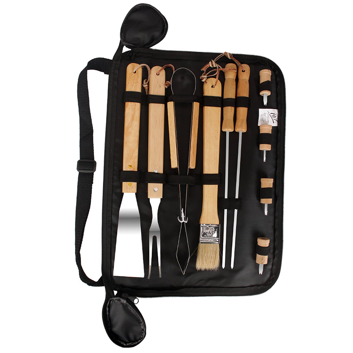 10-Piece Stainless Steel Braai Set with Handy Carry Bag
