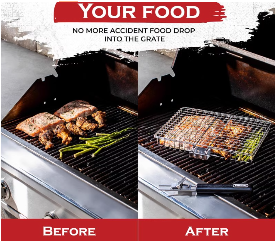 Stainless Steel Folding Braai Basket
