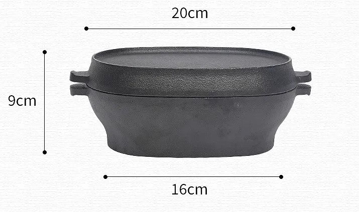 Outdoor Oval Cast Iron Camping Pot