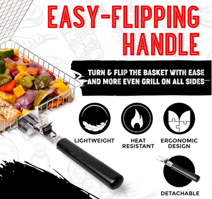 Stainless Steel Folding Braai Basket