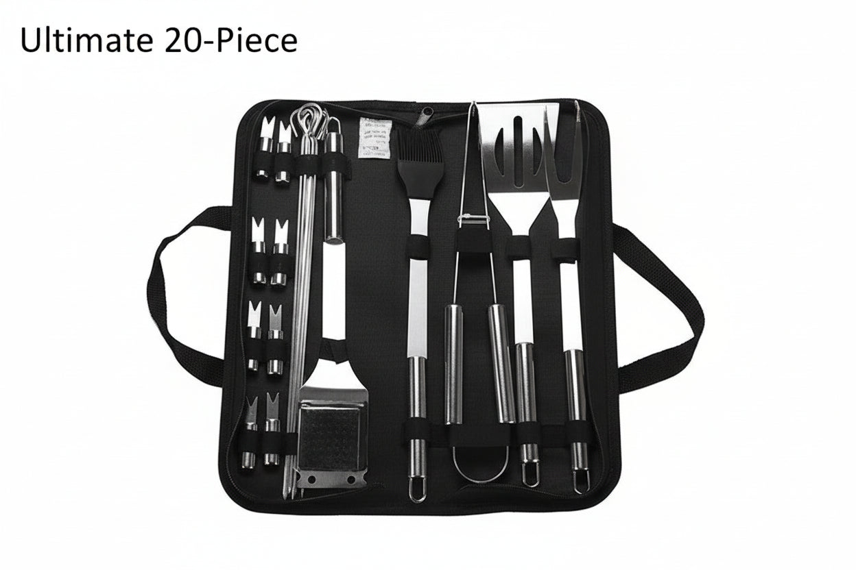 Complete Stainless Steel Braai Tool Set