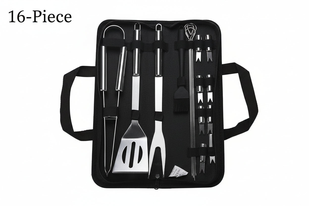 Complete Stainless Steel Braai Tool Set