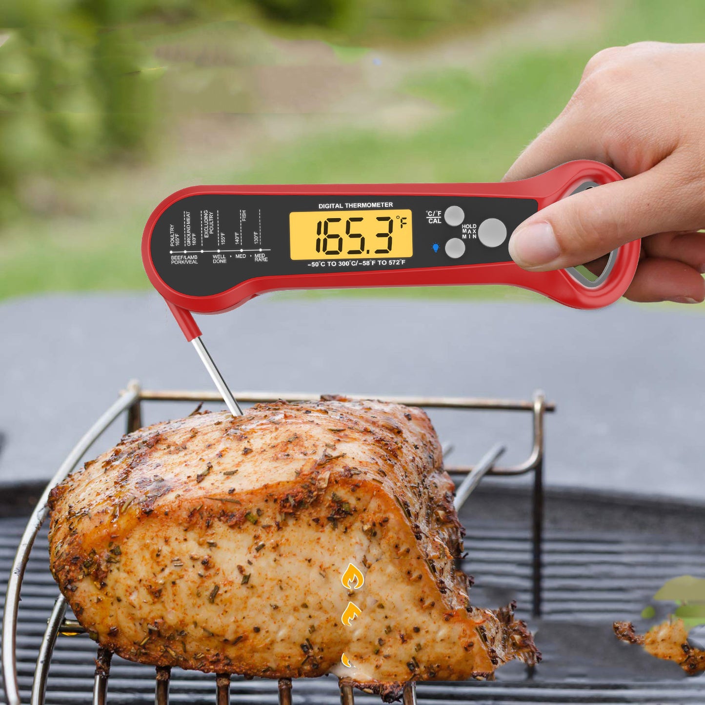 Foldable Kitchen Thermometer with Bottle Opener