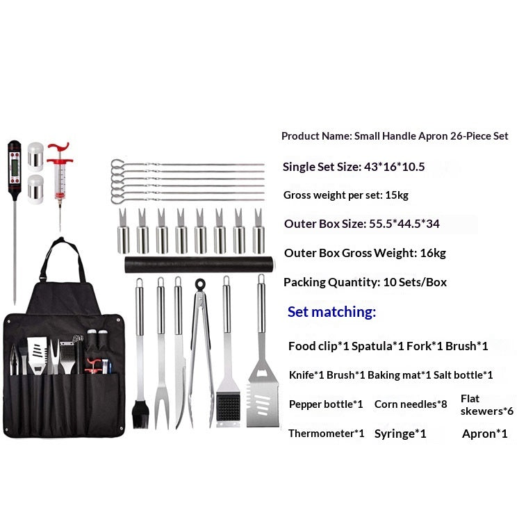 26-Piece Braai Tool Set with Apron
