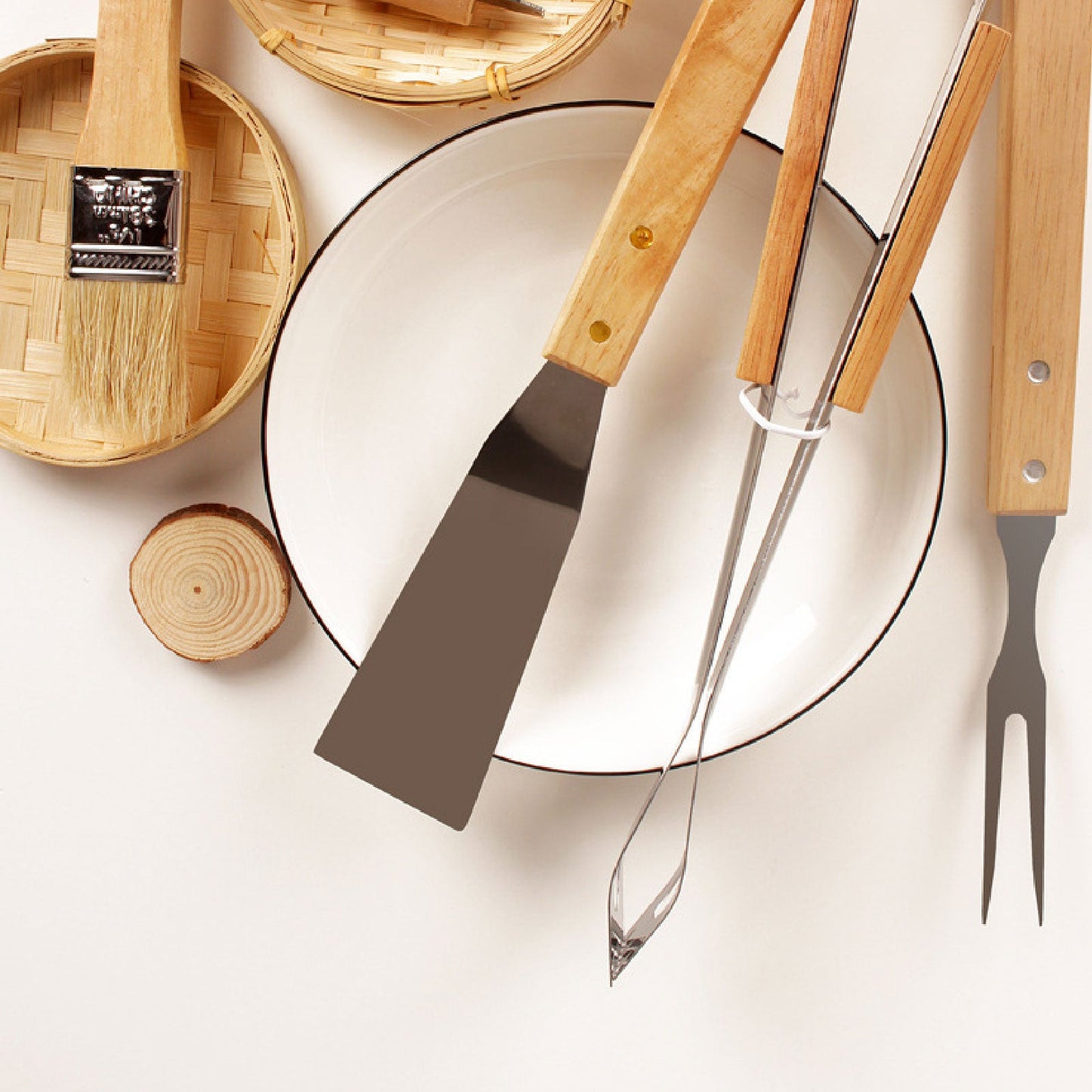 10-Piece Stainless Steel Braai Set with Handy Carry Bag