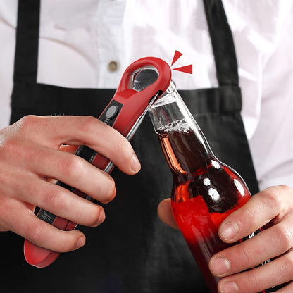 Foldable Kitchen Thermometer with Bottle Opener
