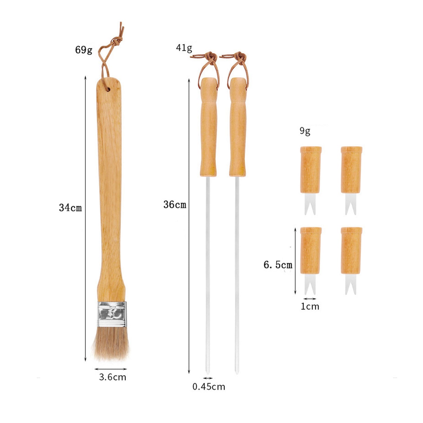 10-Piece Stainless Steel Braai Set with Handy Carry Bag