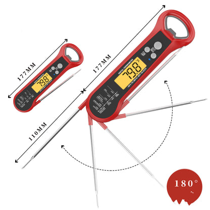 Foldable Kitchen Thermometer with Bottle Opener