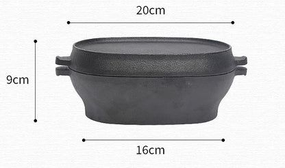 Outdoor Oval Cast Iron Camping Pot