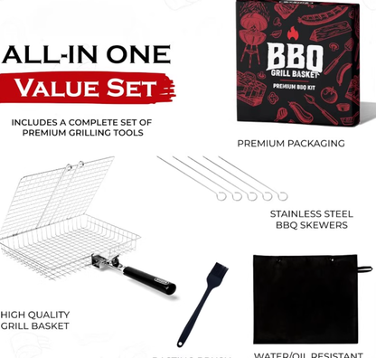 Stainless Steel Folding Braai Basket